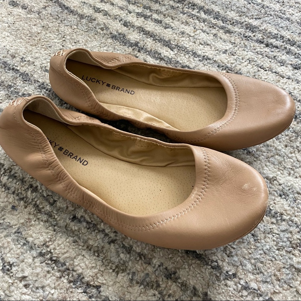 Lucky Brand Nude Ballet Flats